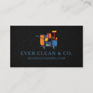  Professional Maid & House Cleaning Business Card