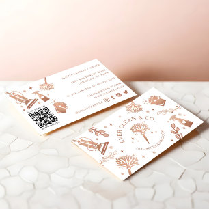 Professional Maid & House Cleaning Tools/Supplies Business Card
