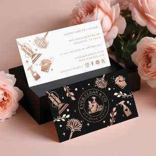 Professional Maid & House Cleaning Tools/Supplies Business Card