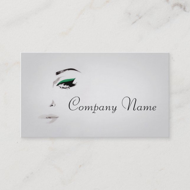 Professional Make-Up Artist / Makeup Model Face Business Card (Front)