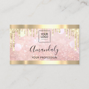 Professional Makeup Aesthetician Lash QR Logo Drip Business Card
