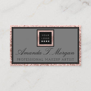 Professional Makeup Artist Eyelash Rose Logo Business Card