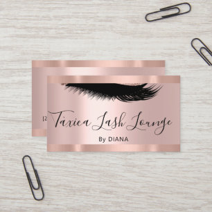 Professional Makeup Artist Eyelash Unique Rose Business Card