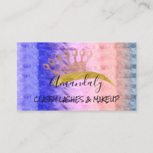 Professional Makeup Artist Microblade Crown Business Card