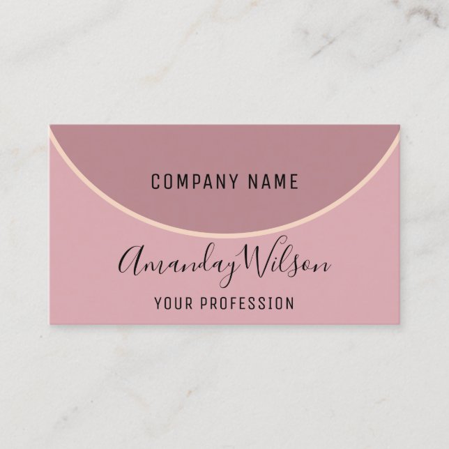 Professional Makeup Artist Rose Modern Pink Skinny Business Card (Front)