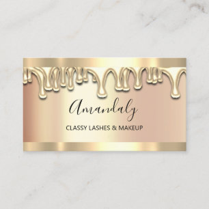 Professional Makeup Artist Rose Waxing Lash Drips Business Card