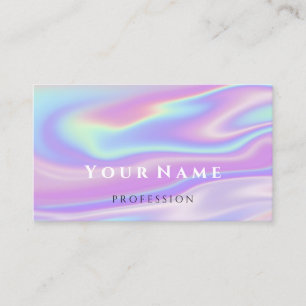 Professional Makeup Artist Unicorn Holograph Business Card