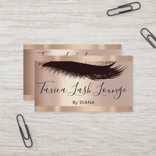 Professional Makeup Eyelash Rose Glitter QRCODE  Business Card