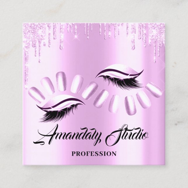 Professional Makeup Nail Manicure Appointment Card (Front)