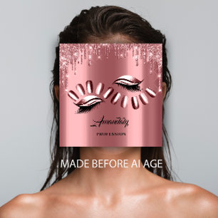 Professional Makeup Nail Manicure Appointment Rose Square Business Card