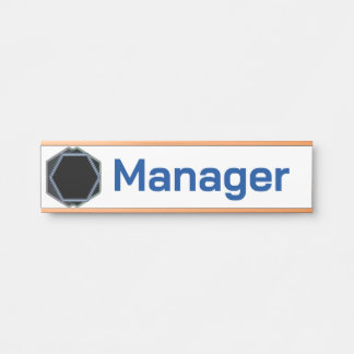 Professional Manager Name Tag Door Sign