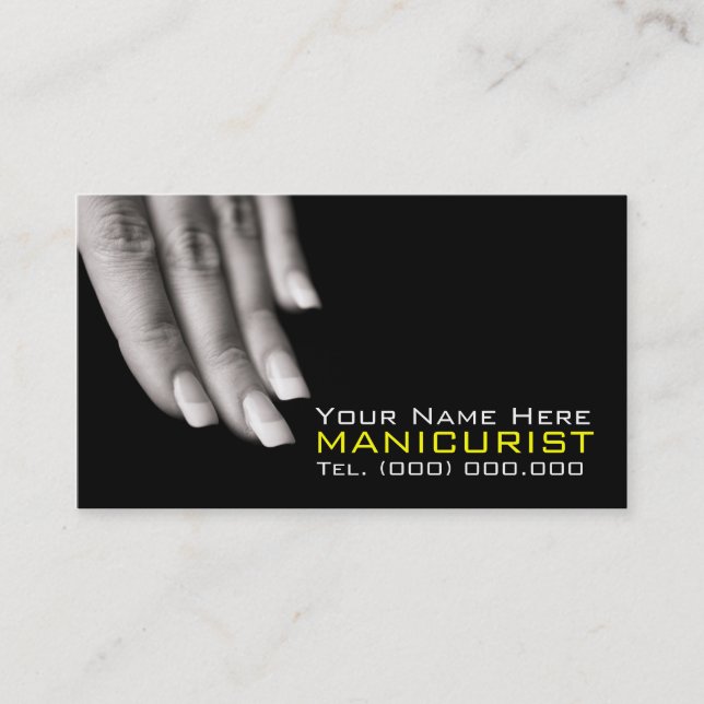 Professional Manicure Business Cards (Front)