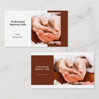 Professional Manicure Nail Beauty Salon Trendy Business Card