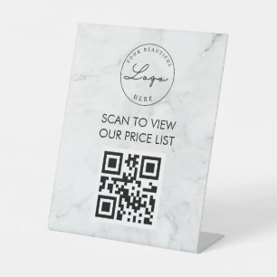 Professional Marble QR Code Sign