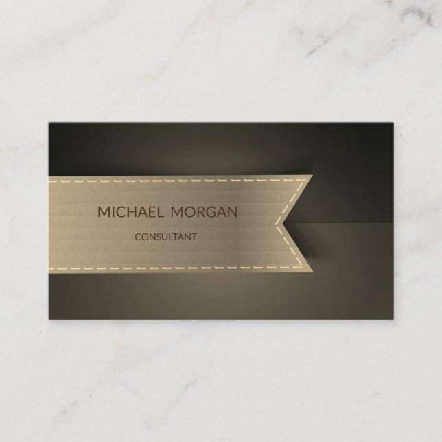 Professional Masculine Vintage Business Card (Front)