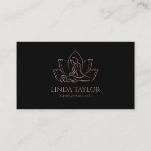 Professional Massage Therapist Lotus CHIROPRACTOR Business Card