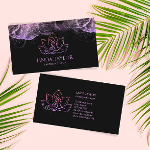 Professional Massage Therapist Lotus CHIROPRACTOR Business Card