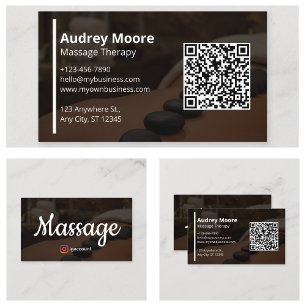 Professional Massage Therapy Templates Design Business Card