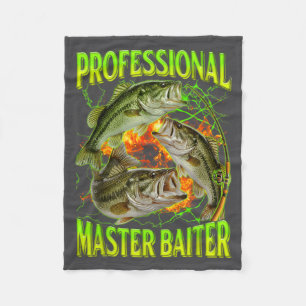 Professional Master Baiter Funny Fishing Meme Boot Fleece Blanket