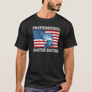 Professional Master Baiter Us American Flag Bass F T-Shirt