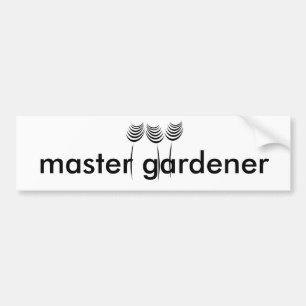 Professional Master Gardener Floral Fashion Logo Bumper Sticker