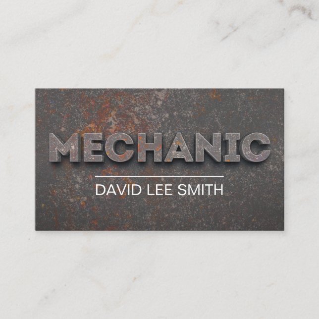 Professional Mechanic Business Card (Front)