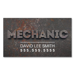 Professional Mechanic Magnetic Business Card