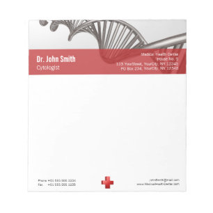 Professional Medical 3D Symbol Cross DNA Notepad