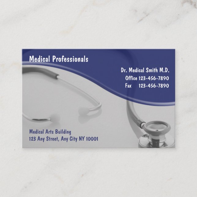 Professional Medical Business Cards (Front)