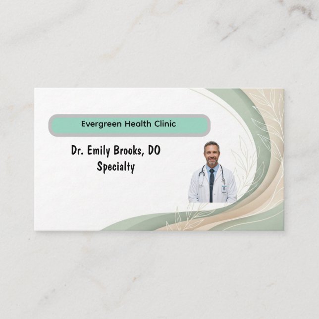 Professional Medical  Card with QR Code (Front)