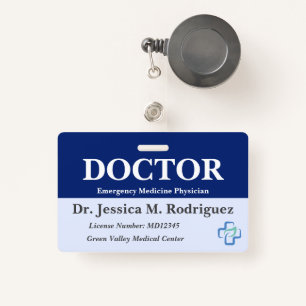 Professional Medical Doctor Surgeon Physician ID Badge