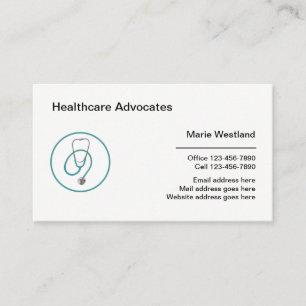 Professional Medical Healthcare Advocate Business Card