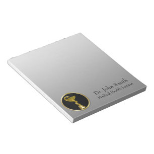 Professional Medical Hygieia Bowl Gold Notepad