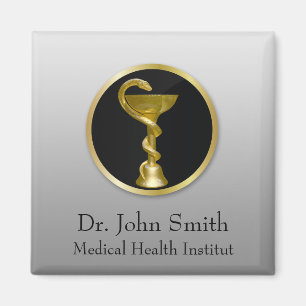 Professional Medical Hygieia Gold Bowl Magnet