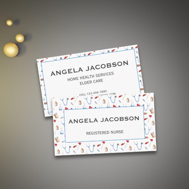 Professional Medical Registered Nurse Business Card (Creator Uploaded)