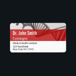 Professional Medical Science DNA Address Label<br><div class="desc">Professional business design for medical purposes featuring a silver chrome strand of 3D DNA on a clean background. Perfect for any business related to healthcare like a medical office, doctor office, clinic or hospital; especially associated with science of DNA, genetic testing, gen research, scientists of biology, cytology, professions in a...</div>