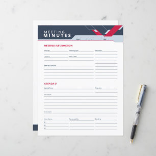 Professional Meeting Minutes Template