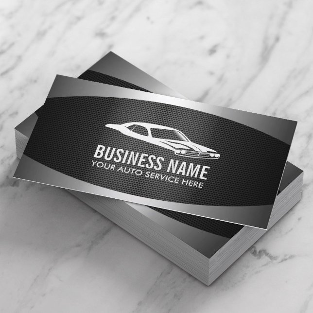 Professional Metal Background Car Automotive Business Card (Creator Uploaded)