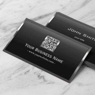 Professional Metal Border QR Code Business Card
