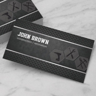 Professional Metal Construction Carpentry Handyman Business Card