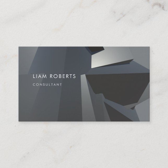 Professional Metal Elegant Modern Structure Business Card (Front)