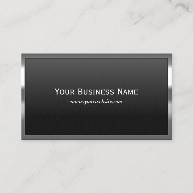 Professional Metal Framed Industrial Business Card (Front)