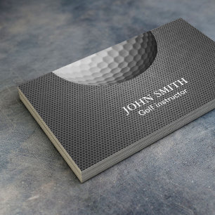 Professional Metal Mesh Texture Golf Business Card