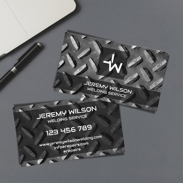 Professional  Metal Welder Construction Handyman Business Card (Creator Uploaded)