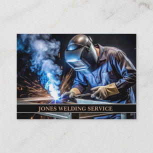 Professional Metal Welder Fabrication Contractor Business Card