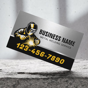 Professional Metal Welding & Fabrication Welder Business Card