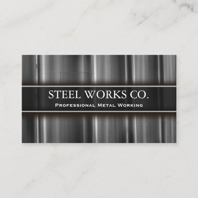 Professional Metal Worker Business Card (Front)