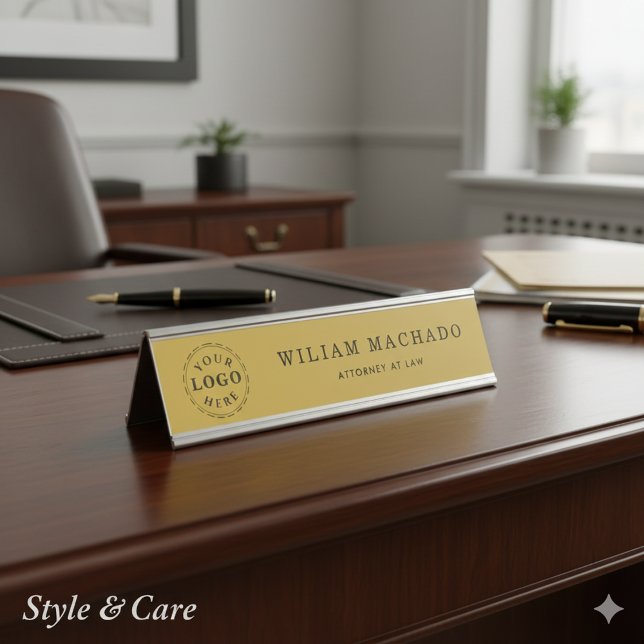 Professional Metallic Gold Name Plate for Attorney (Professional Metallic Gold Name Plate for Attorney)