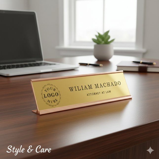 Professional Metallic Gold Name Plate for Attorney (Professional Metallic Gold Name Plate for Attorney)