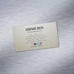 Professional Metallic Look Magnetic Business Card